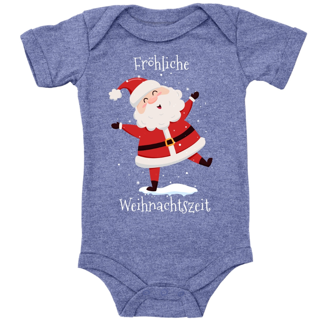 Fröhliche Weihnachtszeit, Santa Claus tanzt im Schnee