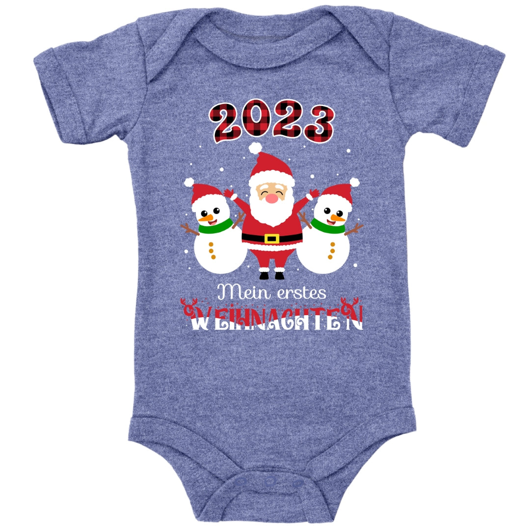 2023 Mein erstes Weihnachten, Weihnachtsmann mit Schneemännern
