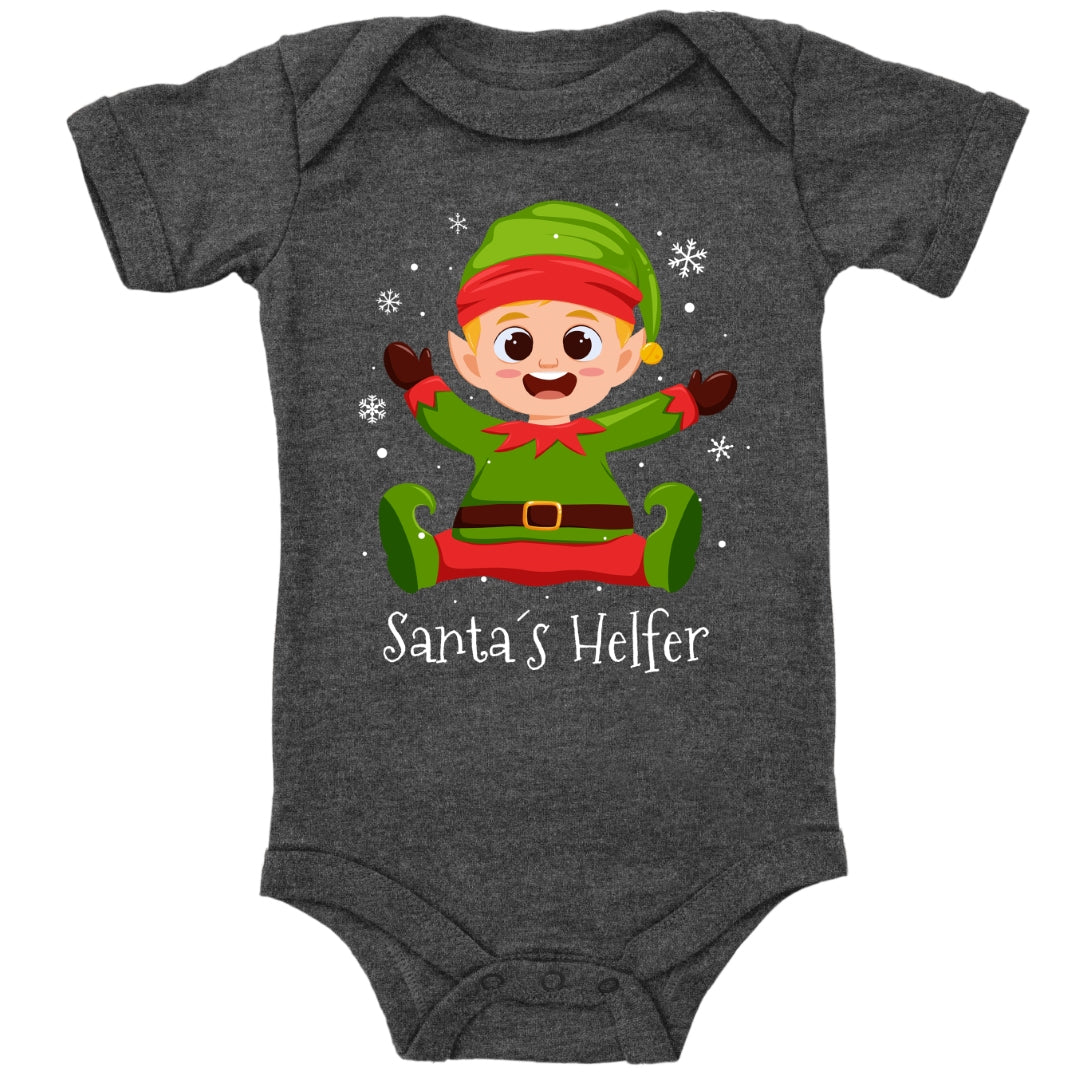 Santas kleiner Helfer, Weihnachtself unter Schneeflocken