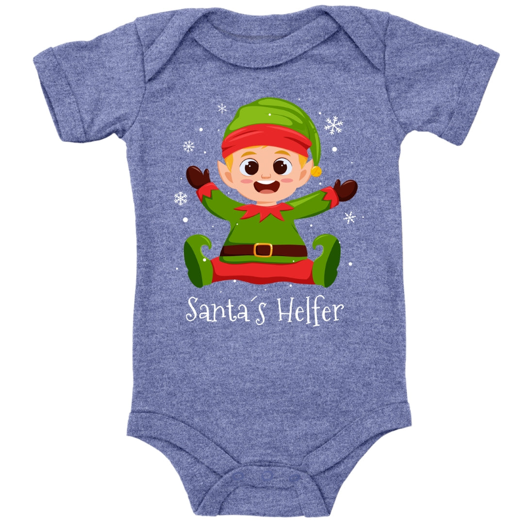 Santas kleiner Helfer, Weihnachtself unter Schneeflocken