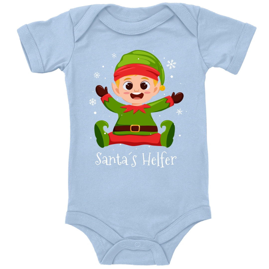 Santas kleiner Helfer, Weihnachtself unter Schneeflocken