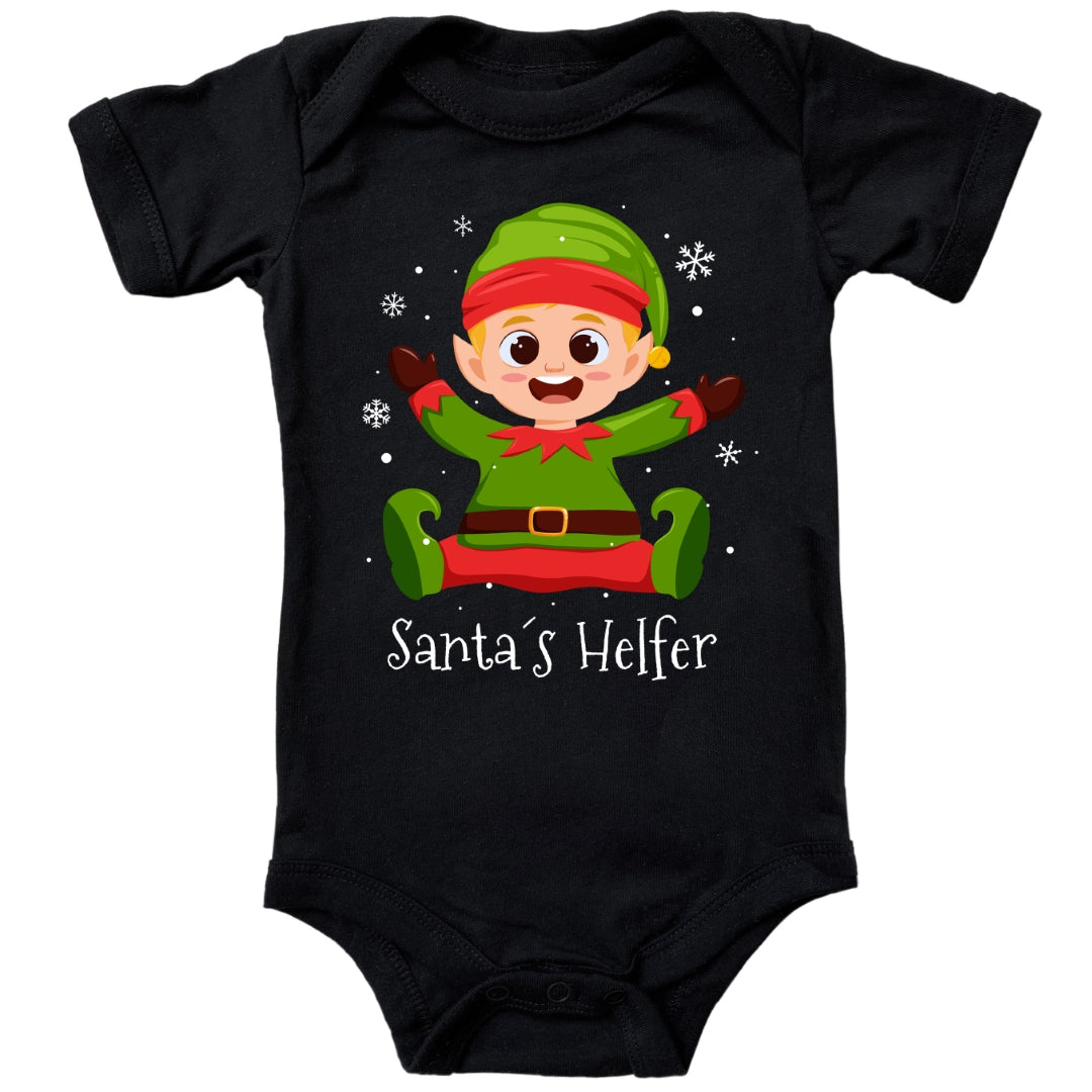 Santas kleiner Helfer, Weihnachtself unter Schneeflocken