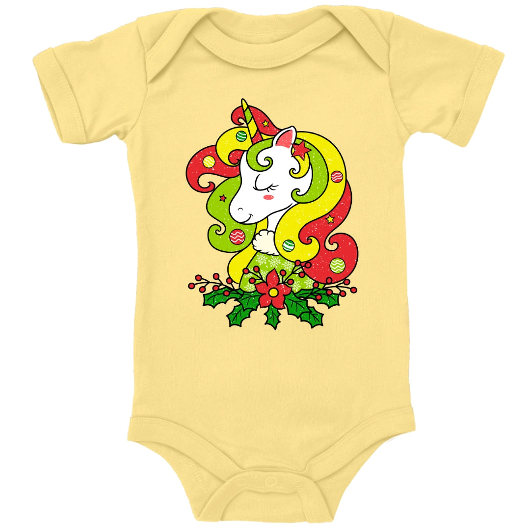 Weihnachtlich geschmücktes Einhorn