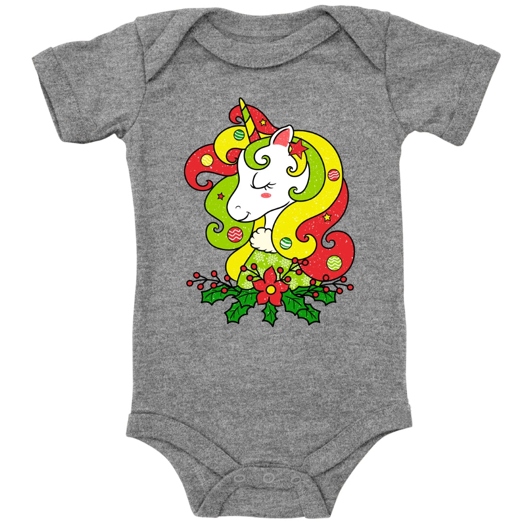 Weihnachtlich geschmücktes Einhorn