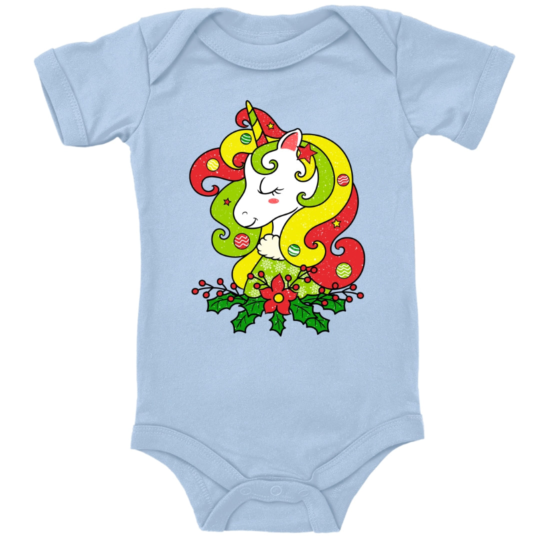 Weihnachtlich geschmücktes Einhorn