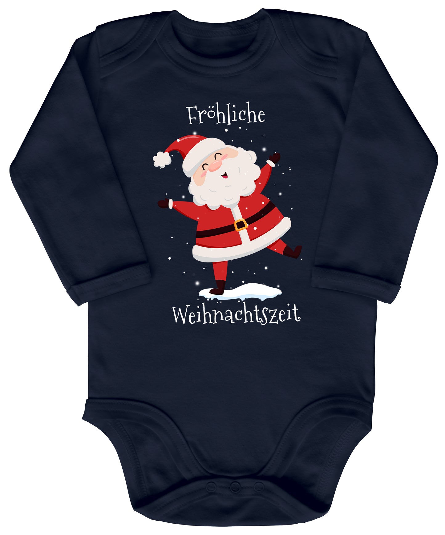 Fröhliche Weihnachtszeit, Santa Claus tanzt im Schnee