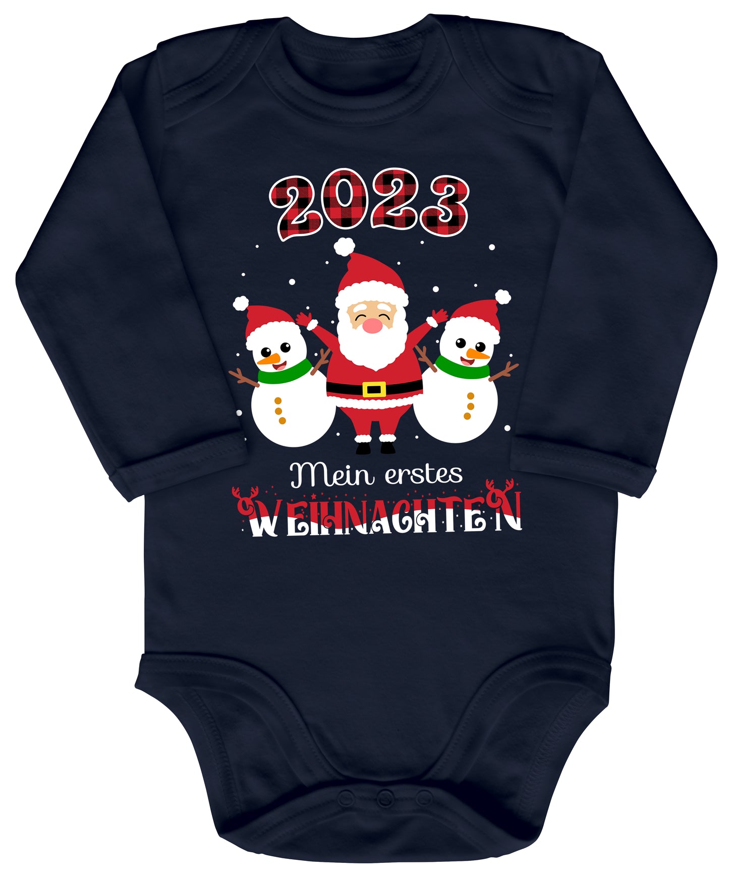 2023 Mein erstes Weihnachten, Weihnachtsmann mit Schneemännern