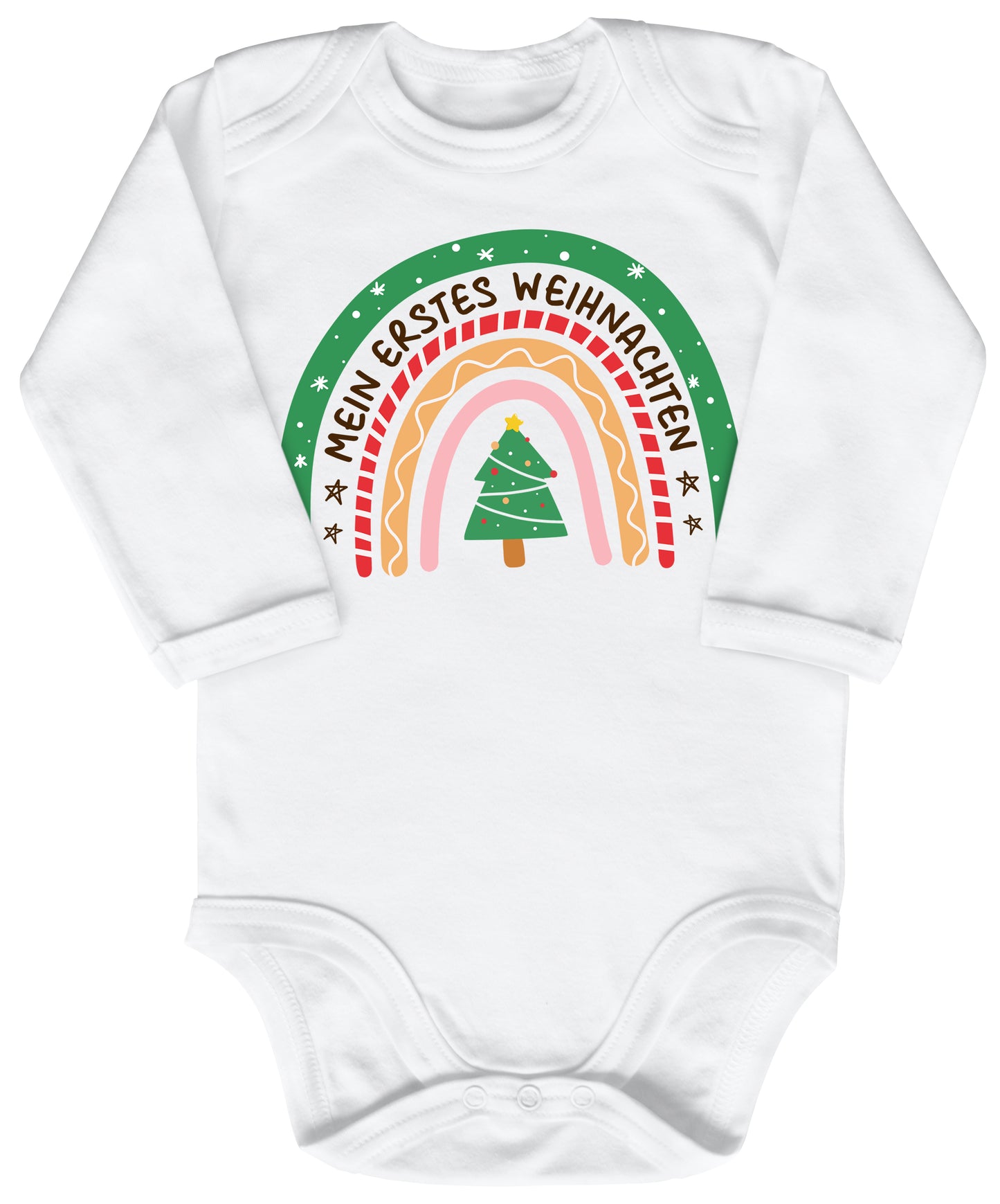 Mein erstes Weihnachten, Weihnachtsbogen, Weihnachtlicher Regenbogen überm Tannenbaum