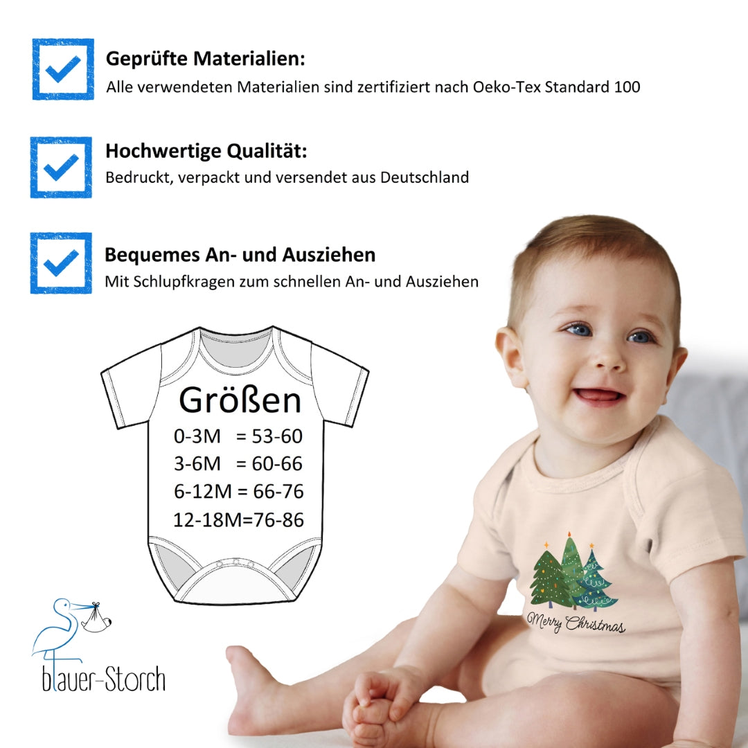 Merry Christmas, geschmückte Weihnachtsbäume