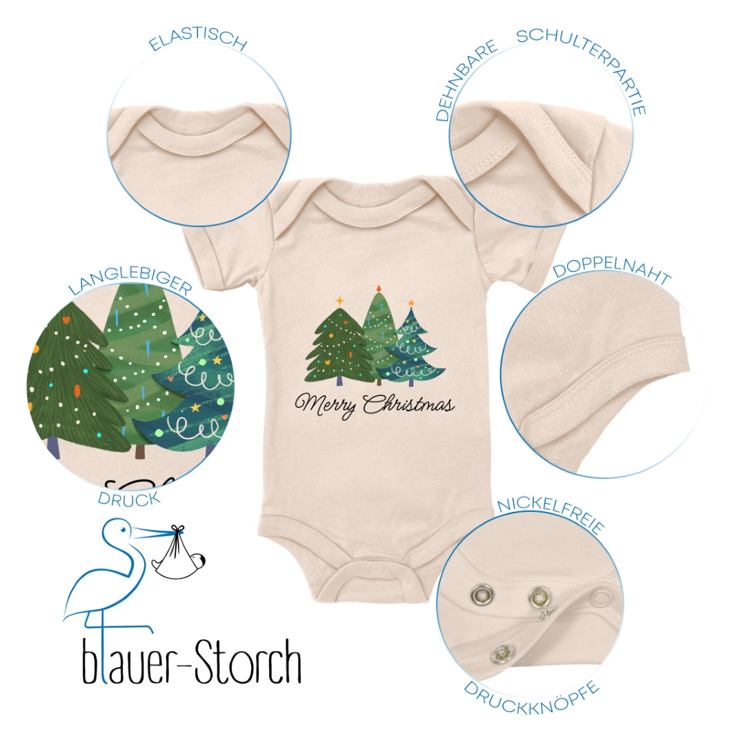 Merry Christmas, geschmückte Weihnachtsbäume