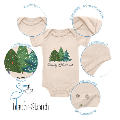 Merry Christmas, geschmückte Weihnachtsbäume