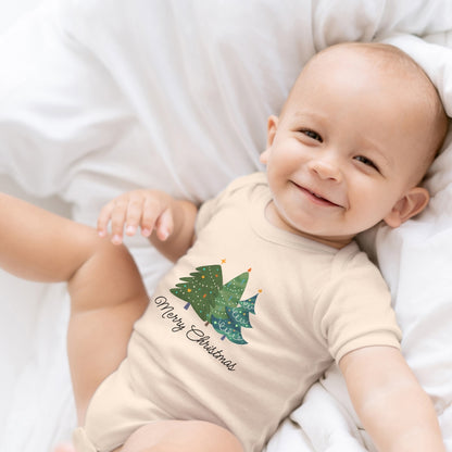 Merry Christmas, geschmückte Weihnachtsbäume