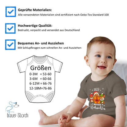 Mein erstes Weihnachten 2023, Eichhörnchen, Teddy und Rentier feiern Weihnachten