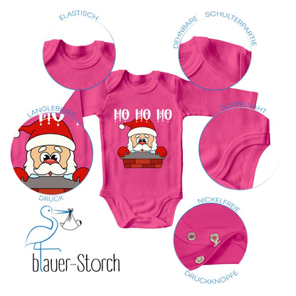 Ho ho ho Weihnachtsmann im Schornstein