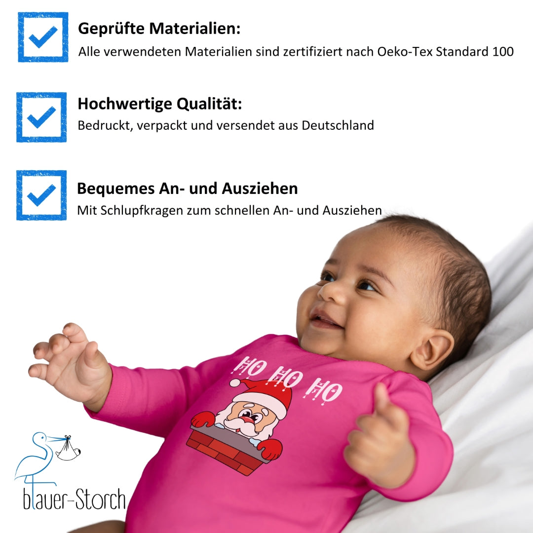 Ho ho ho Weihnachtsmann im Schornstein