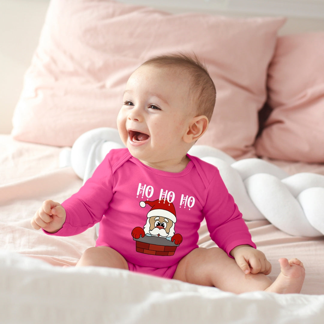 Ho ho ho Weihnachtsmann im Schornstein