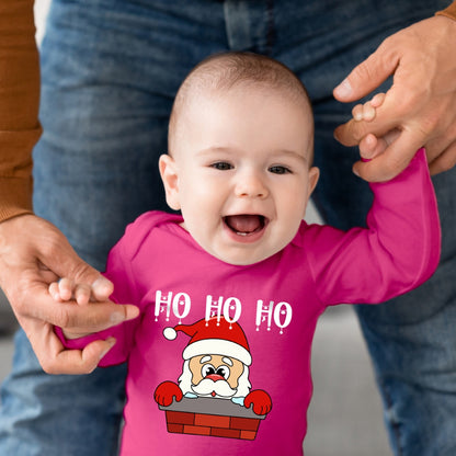 Ho ho ho Weihnachtsmann im Schornstein