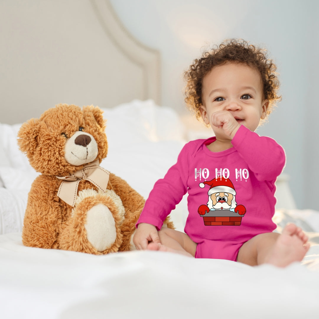 Ho ho ho Weihnachtsmann im Schornstein