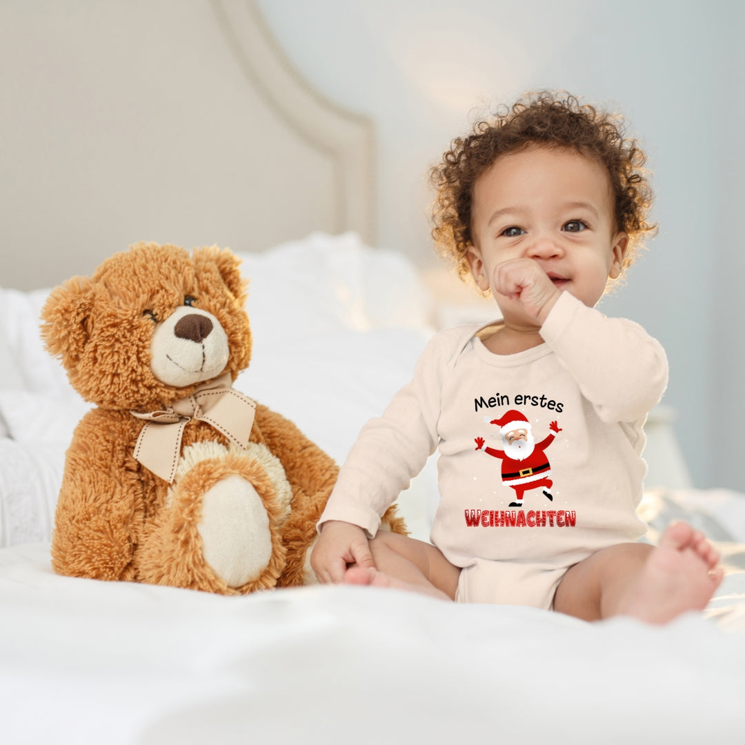 Mein erstes Weihnachten, fröhlicher Weihnachtsmann und tanzende Schneeflocken