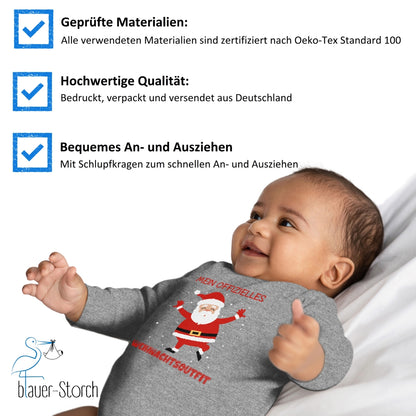 Mein offizielles Weihnachtsoutfit, fröhlicher Weihnachtsmann unter tanzenden Schneeflocken