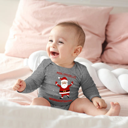 Mein offizielles Weihnachtsoutfit, fröhlicher Weihnachtsmann unter tanzenden Schneeflocken