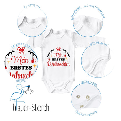 Mein erstes Weihnachten, Tannenzweige mit Christbaumkugeln