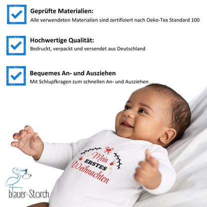 Mein erstes Weihnachten, Tannenzweige mit Christbaumkugeln