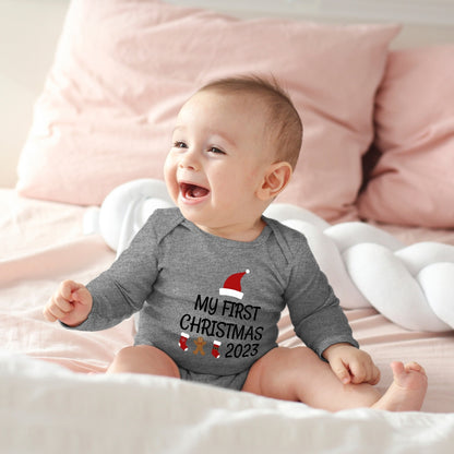 My first Christmas, Weihnachtsmann-Mütze, Stiefel, Lebkuchenmann