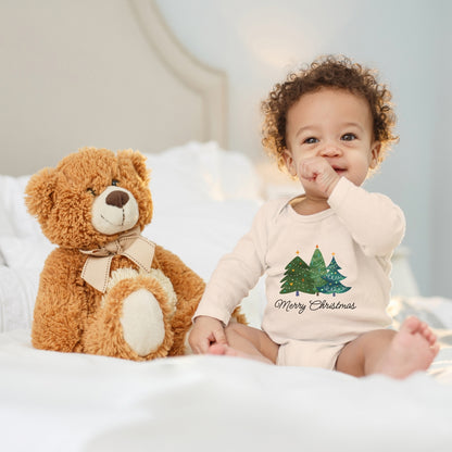 Merry Christmas, geschmückte Tannenbäume