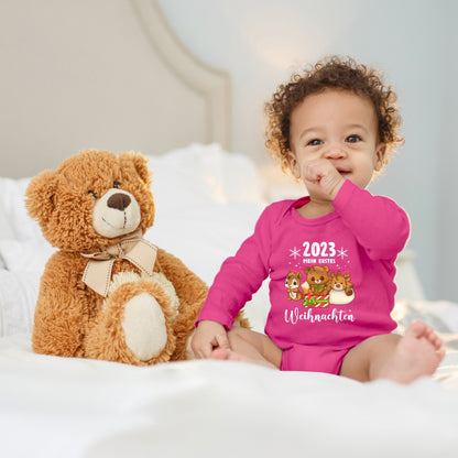 Mein erstes Weihnachten 2023, Rentier, Teddybär und Eichhörnchen feiern Weihnachten