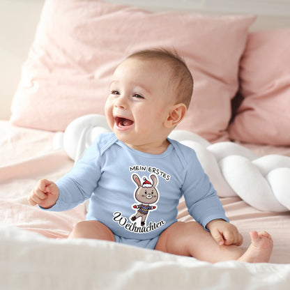 Mein erstes Weihnachten , niedlicher Schlittschuh-Hase