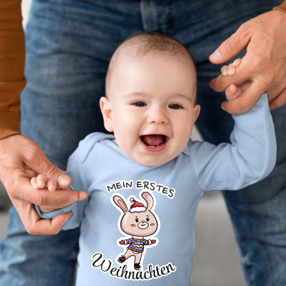 Mein erstes Weihnachten , niedlicher Schlittschuh-Hase