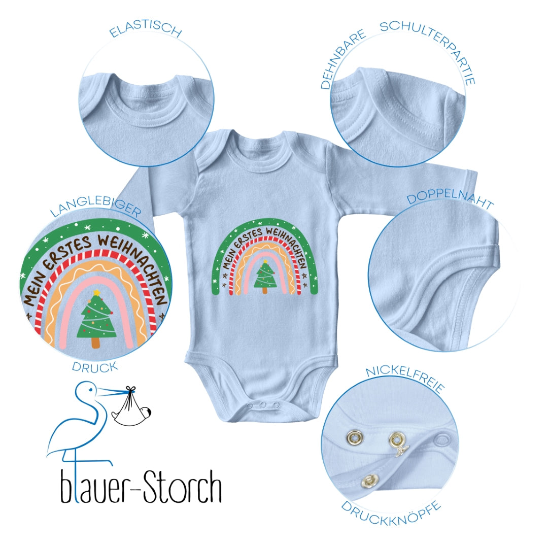 Mein erstes Weihnachten, Weihnachtsbogen, Weihnachtlicher Regenbogen überm Tannenbaum