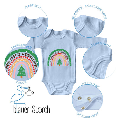 Mein erstes Weihnachten, Weihnachtsbogen, Weihnachtlicher Regenbogen überm Tannenbaum