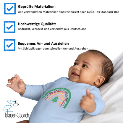 Mein erstes Weihnachten, Weihnachtsbogen, Weihnachtlicher Regenbogen überm Tannenbaum