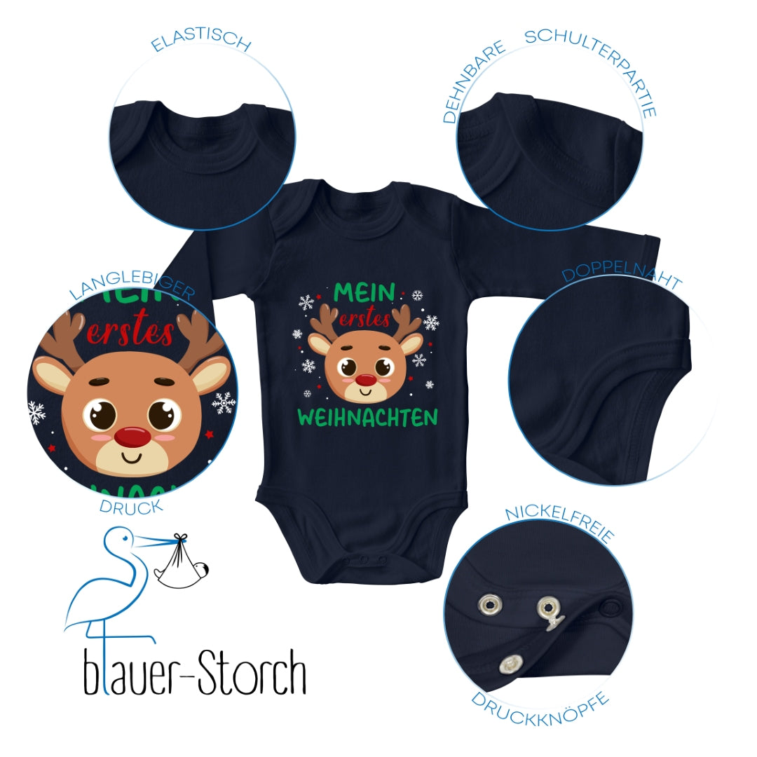 Mein Erstes Weihnachten Rentier mit Roter Nase