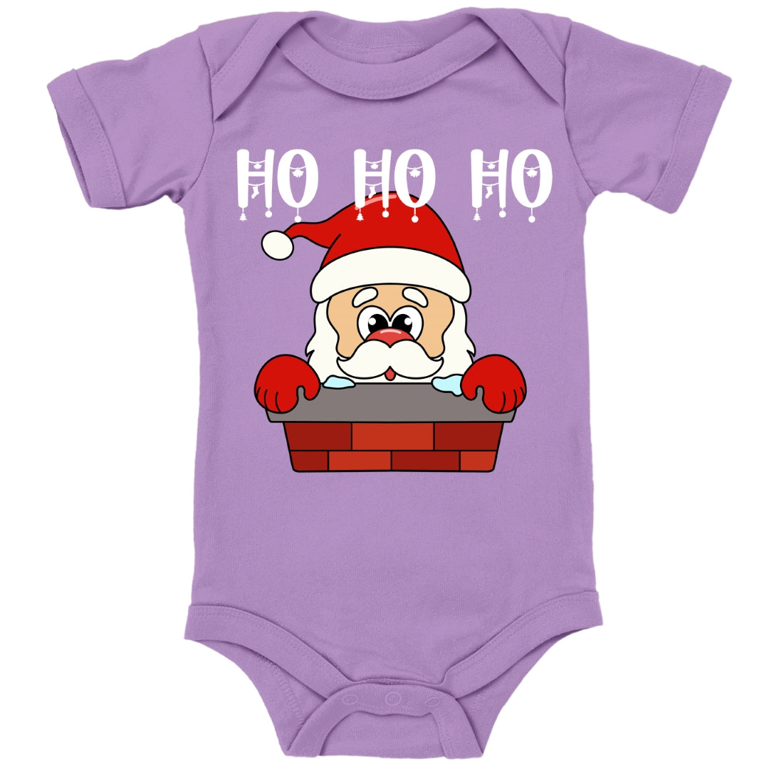 Ho ho ho Weihnachtsmann im Schornstein