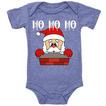 Ho ho ho Weihnachtsmann im Schornstein