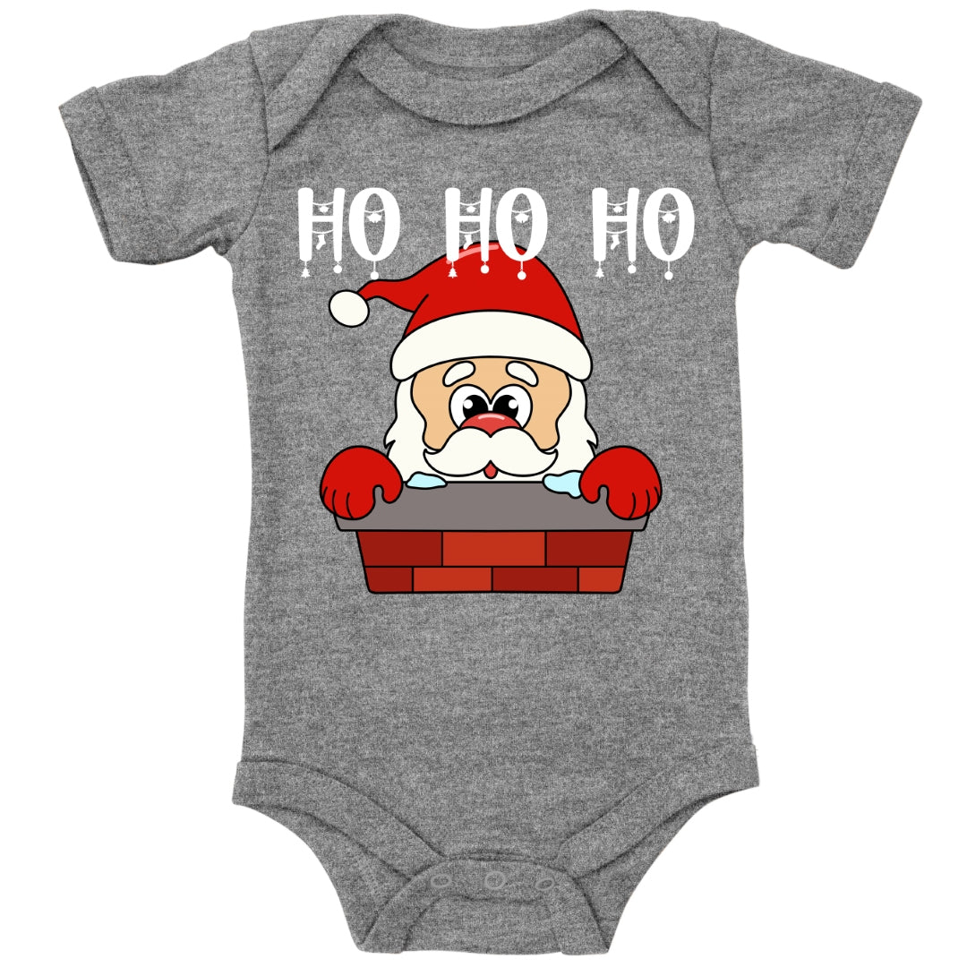 Ho ho ho Weihnachtsmann im Schornstein