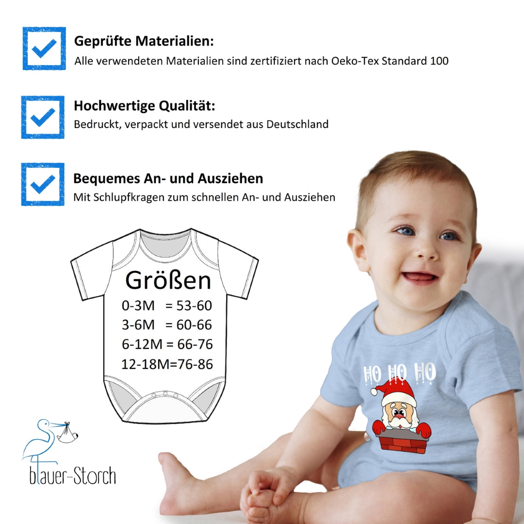 Ho ho ho Weihnachtsmann im Schornstein