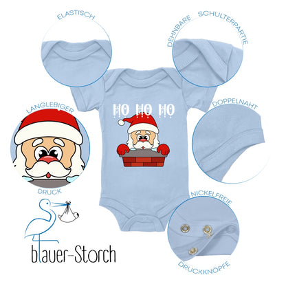 Ho ho ho Weihnachtsmann im Schornstein