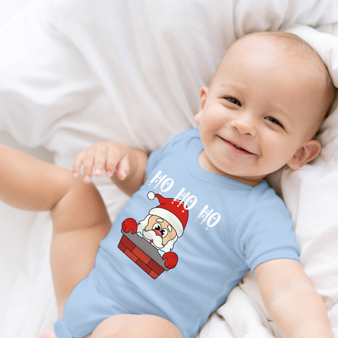 Ho ho ho Weihnachtsmann im Schornstein