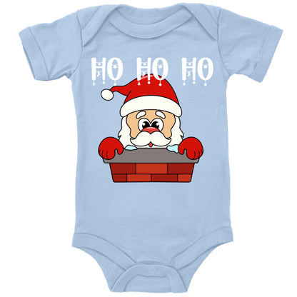 Ho ho ho Weihnachtsmann im Schornstein