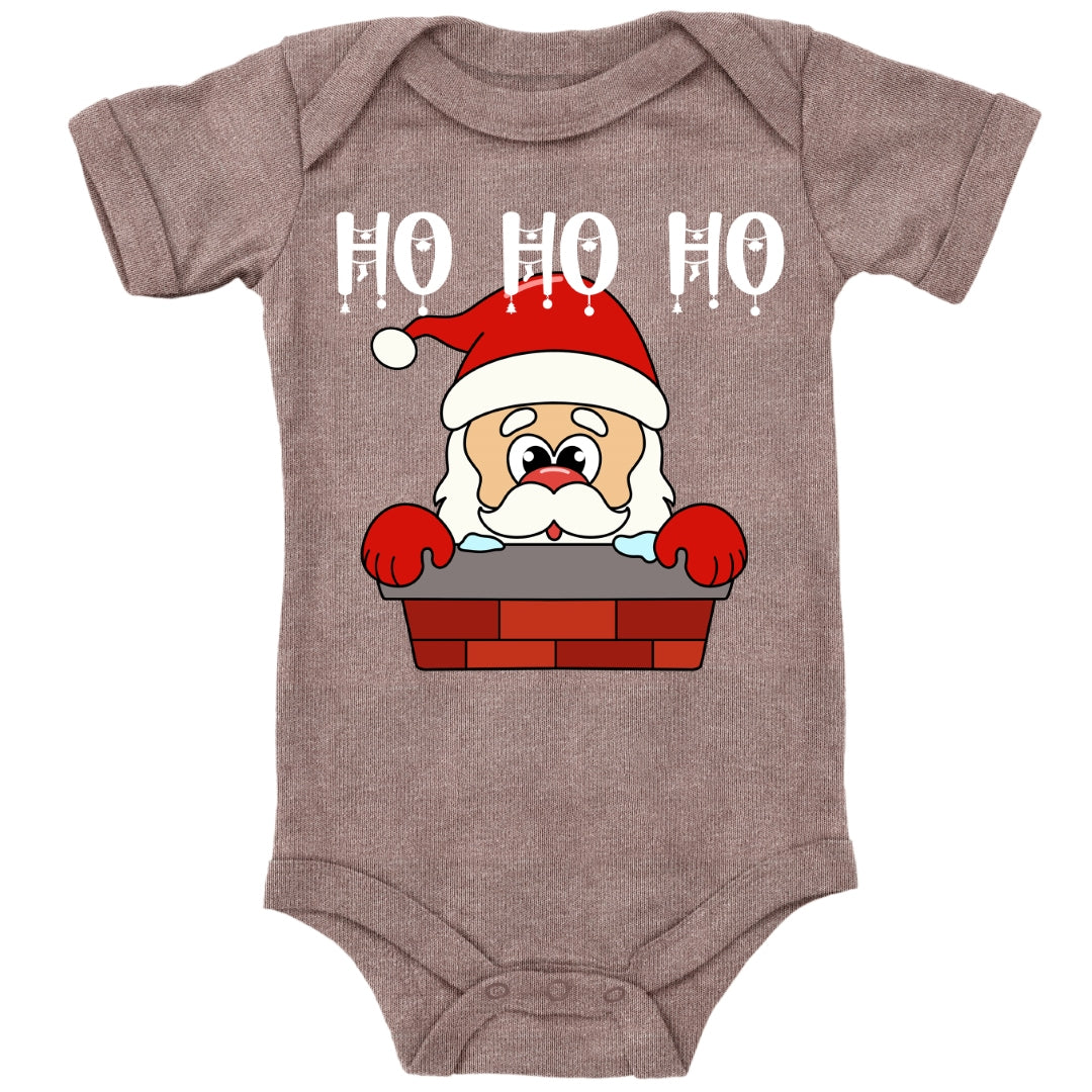 Ho ho ho Weihnachtsmann im Schornstein