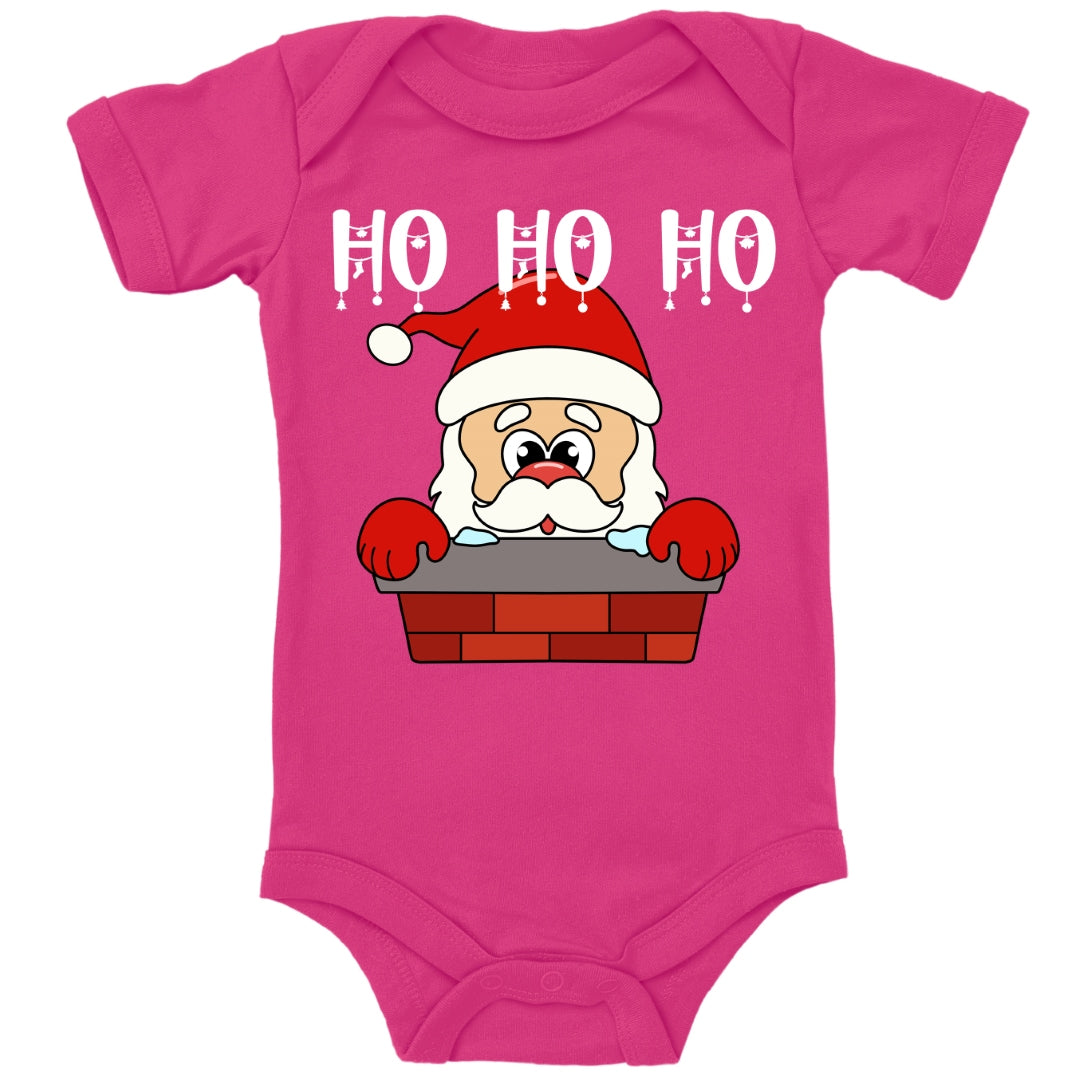 Ho ho ho Weihnachtsmann im Schornstein