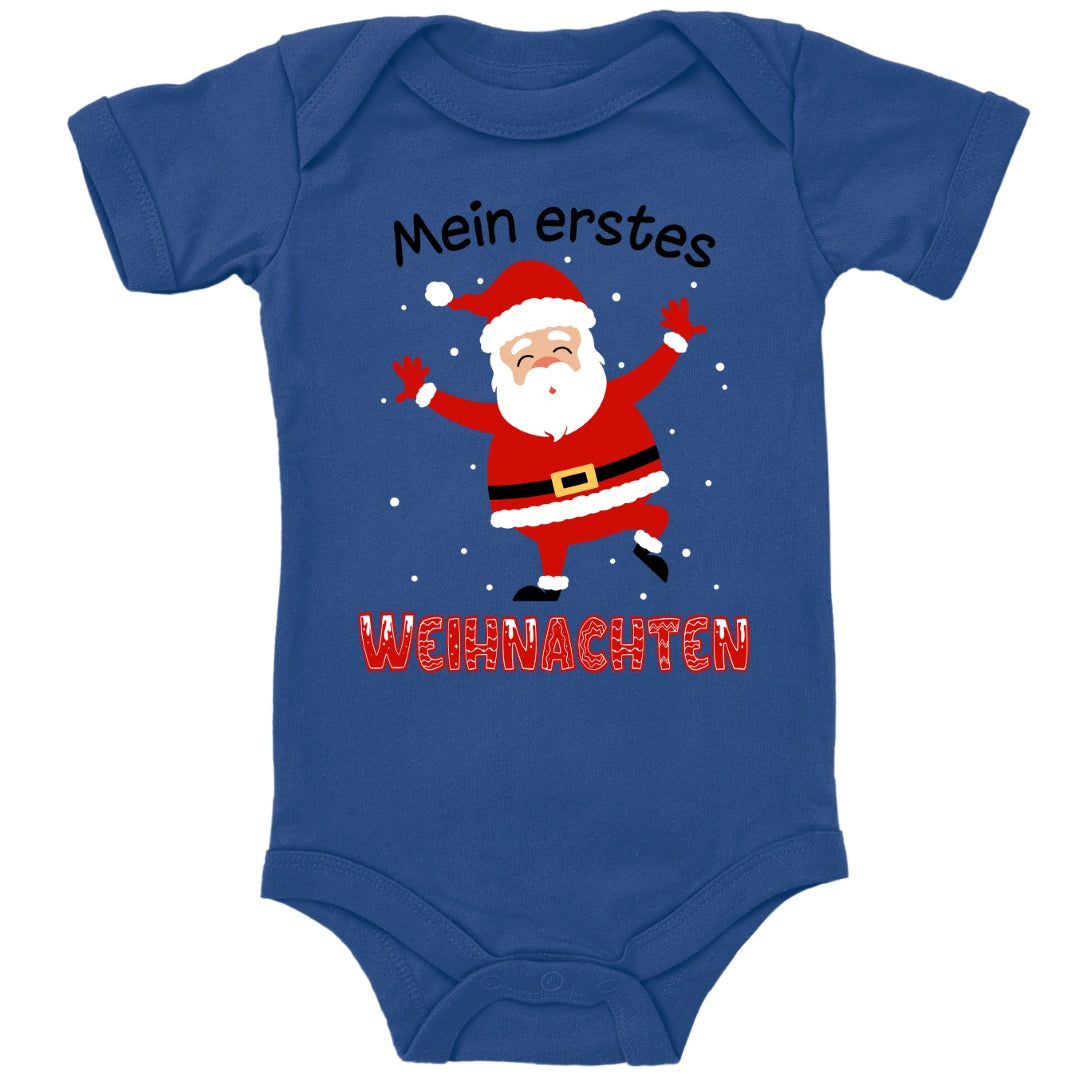 Mein erstes Weihnachten, fröhlicher Weihnachtsmann und tanzende Schneeflocken