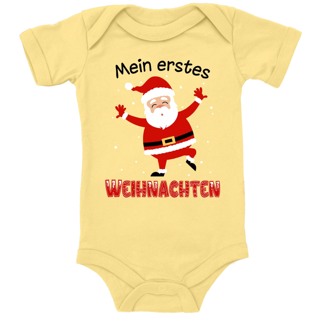 Mein erstes Weihnachten, fröhlicher Weihnachtsmann und tanzende Schneeflocken