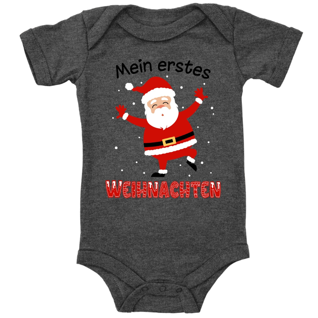 Mein erstes Weihnachten, fröhlicher Weihnachtsmann und tanzende Schneeflocken