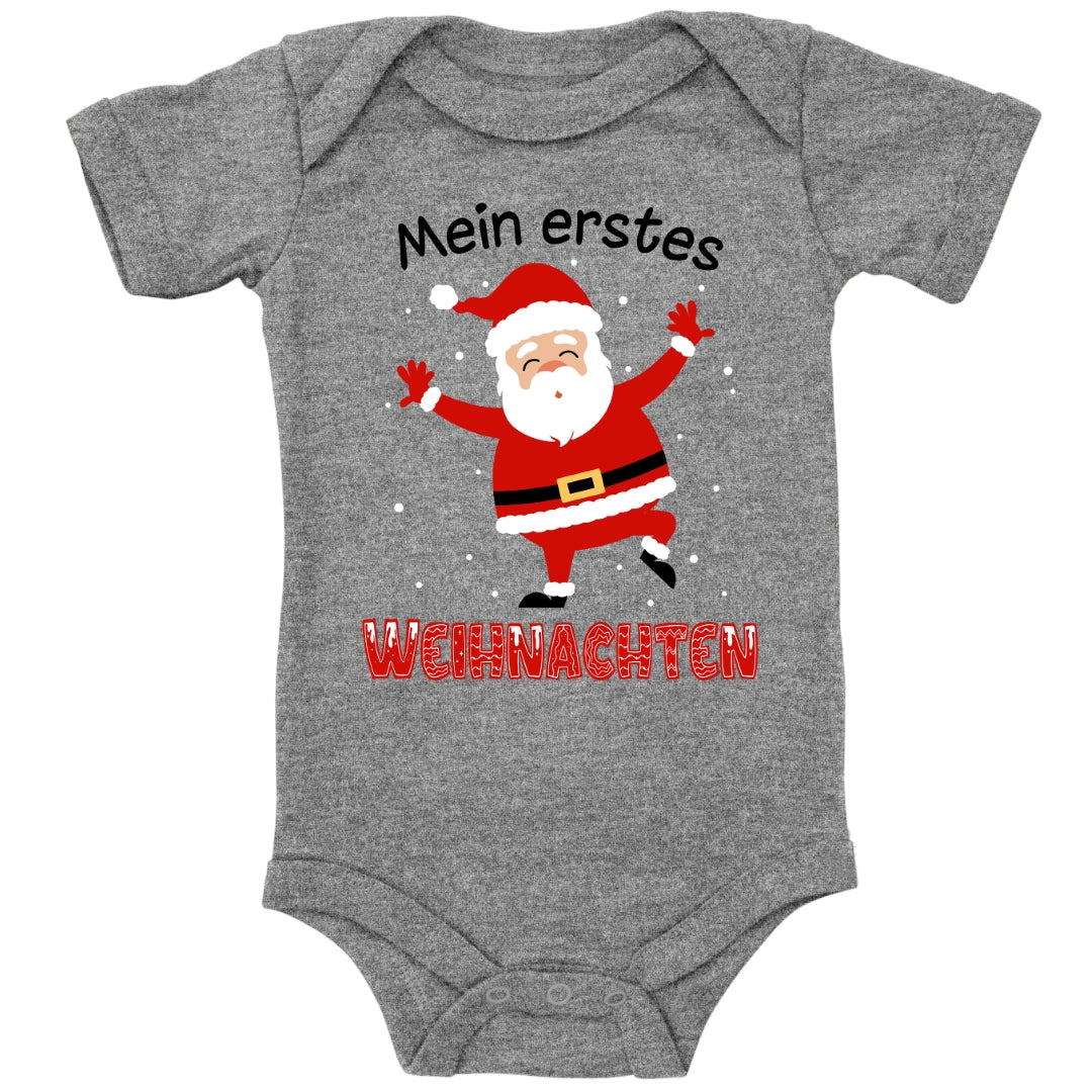 Mein erstes Weihnachten, fröhlicher Weihnachtsmann und tanzende Schneeflocken