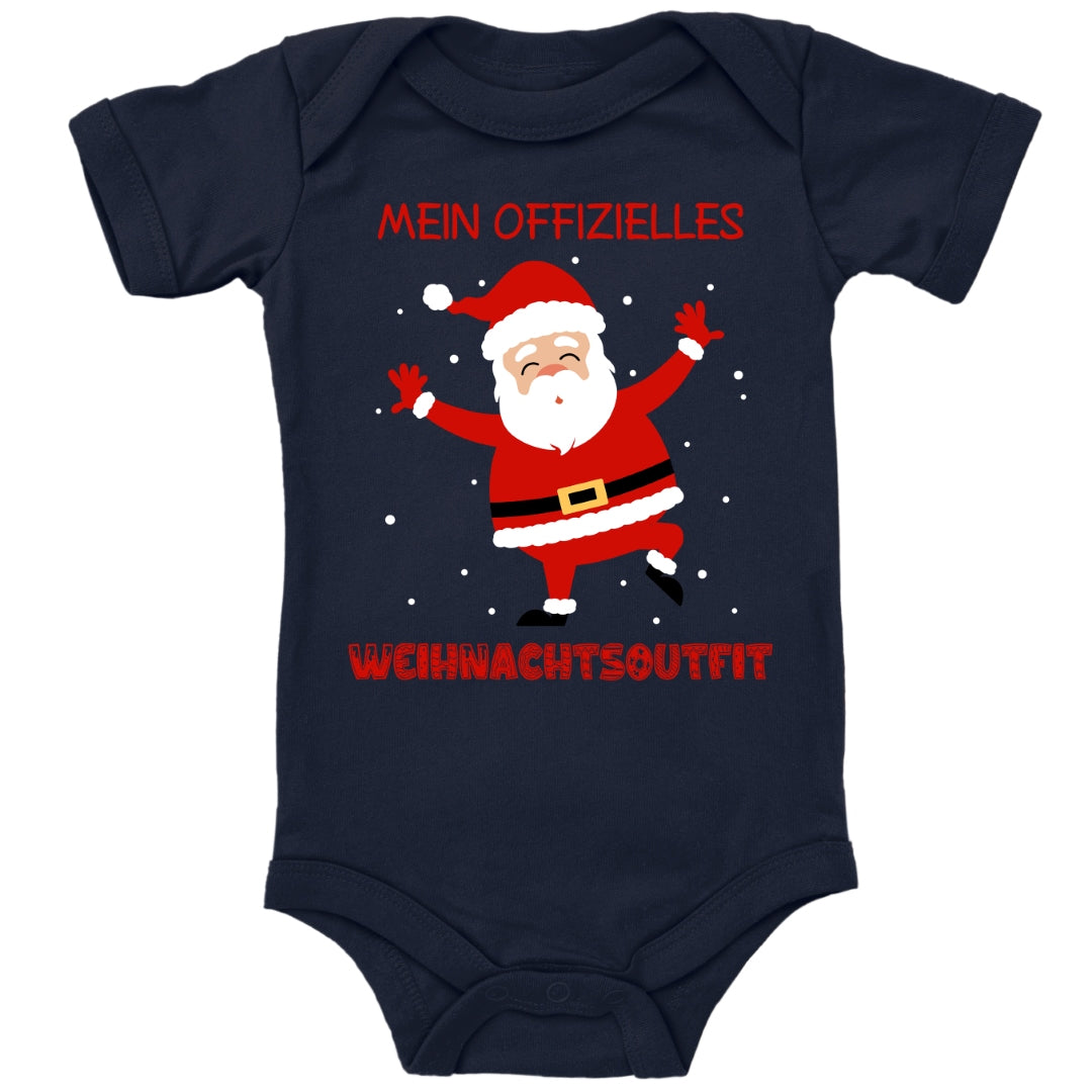 Mein offizielles Weihnachtsoutfit, fröhlicher Weihnachtsmann mit Schneeflocken